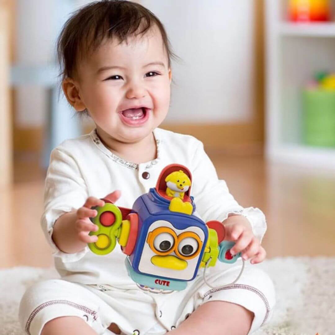Le pingouin bidou – Jouet pour bébé en folie - Kidstresor