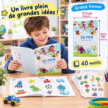 Album de Modèles pour Stylo 3D – 22 ou 40 Motifs à Reproduire - Kidstresor