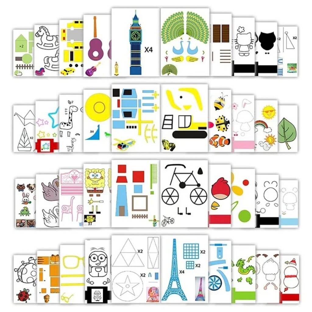 Album de Modèles pour Stylo 3D – 22 ou 40 Motifs à Reproduire - Kidstresor