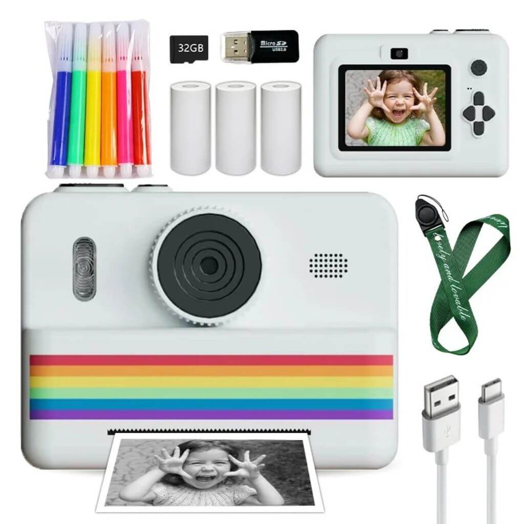 Appareil photo instantané enfant – Impression sans encre - Kidstresor