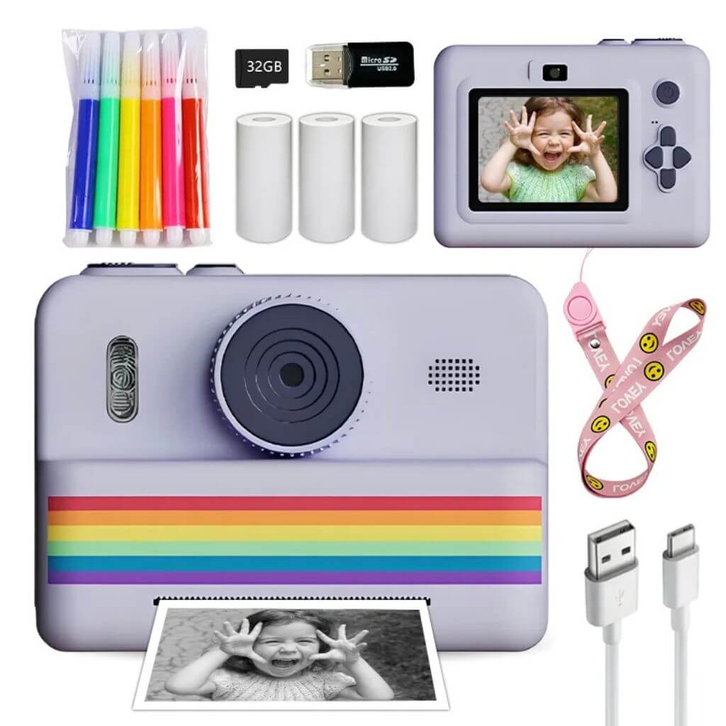Appareil photo instantané enfant – Impression sans encre - Kidstresor