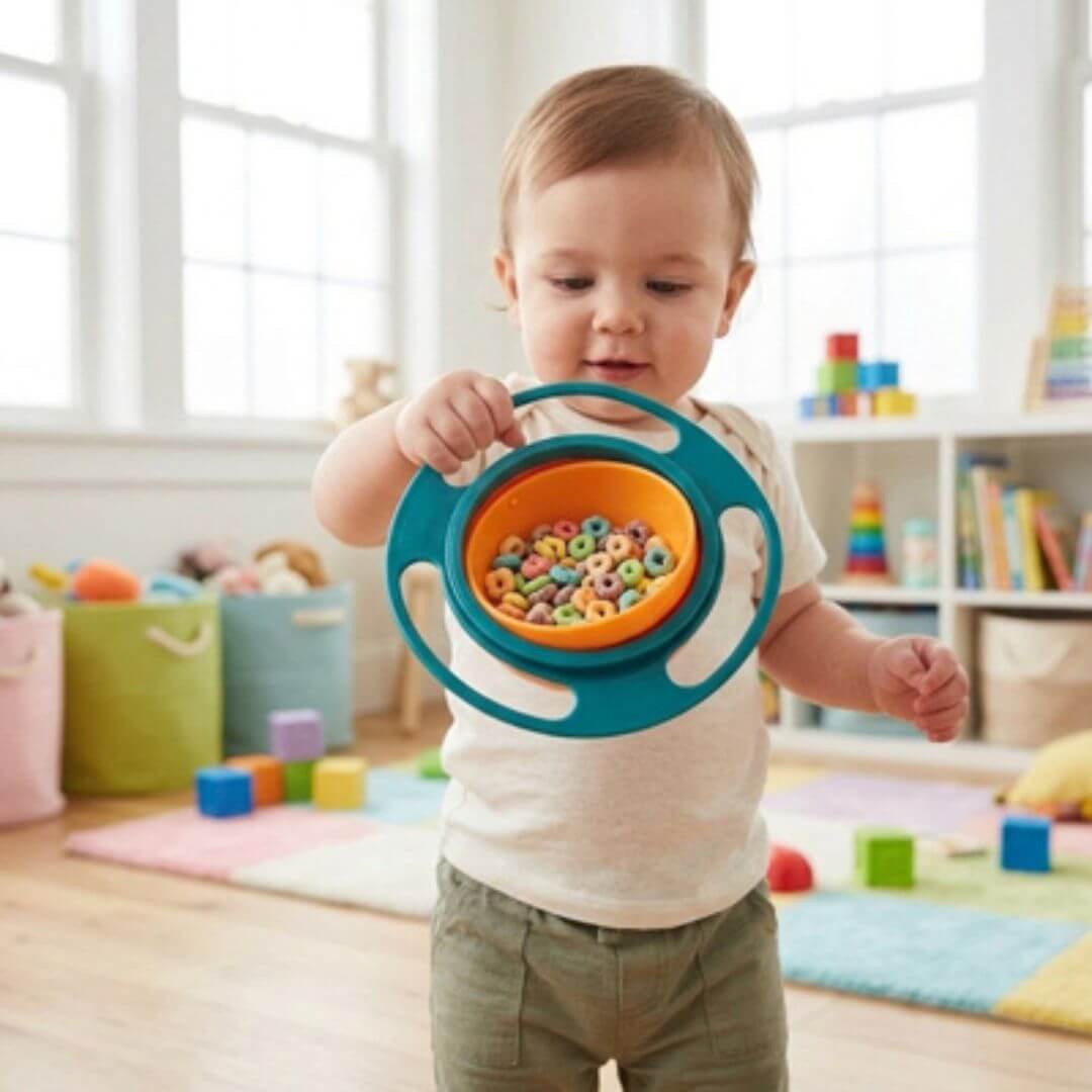 Bol Gyroscopique Bébé Anti-Renversement 360° – Repas Autonome Enfant - Kidstresor
