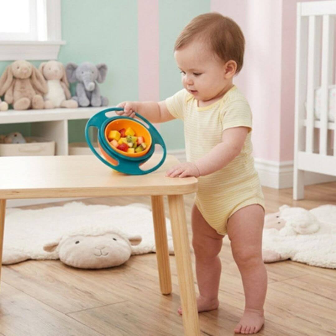 Bol Gyroscopique Bébé Anti-Renversement 360° – Repas Autonome Enfant - Kidstresor