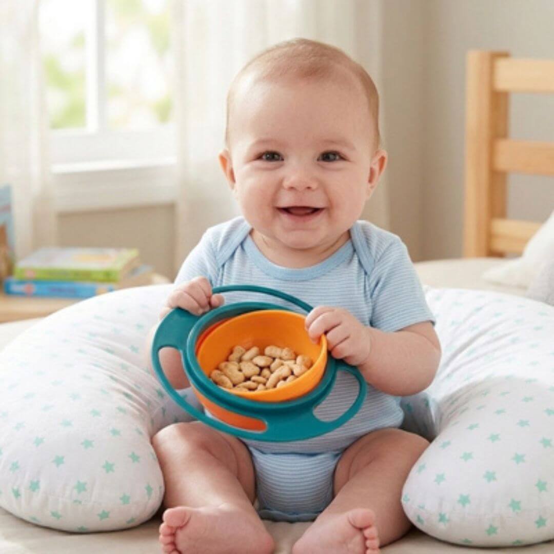 Bol Gyroscopique Bébé Anti-Renversement 360° – Repas Autonome Enfant - Kidstresor