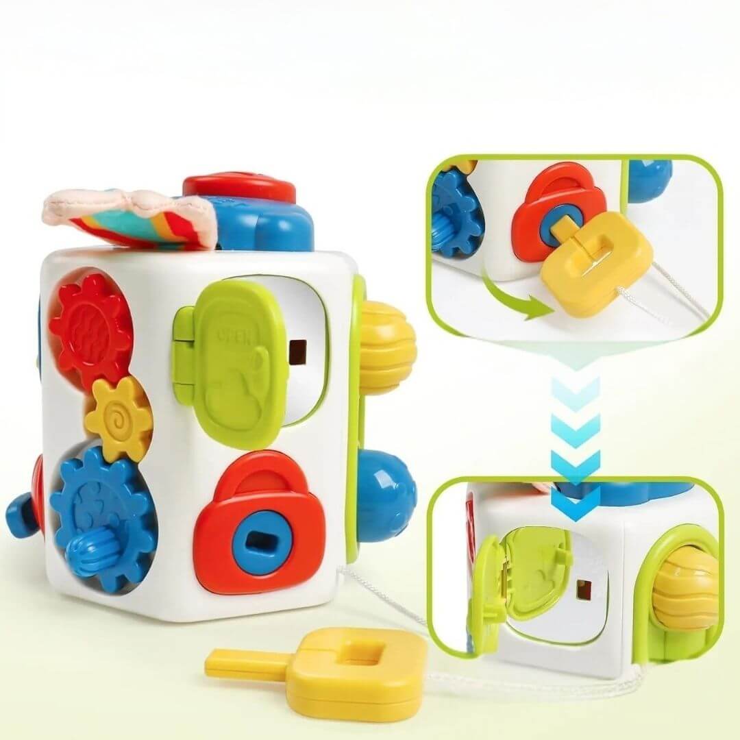 Cube d'éveil Montessori - BusyCube Montessori - Kidstresor
