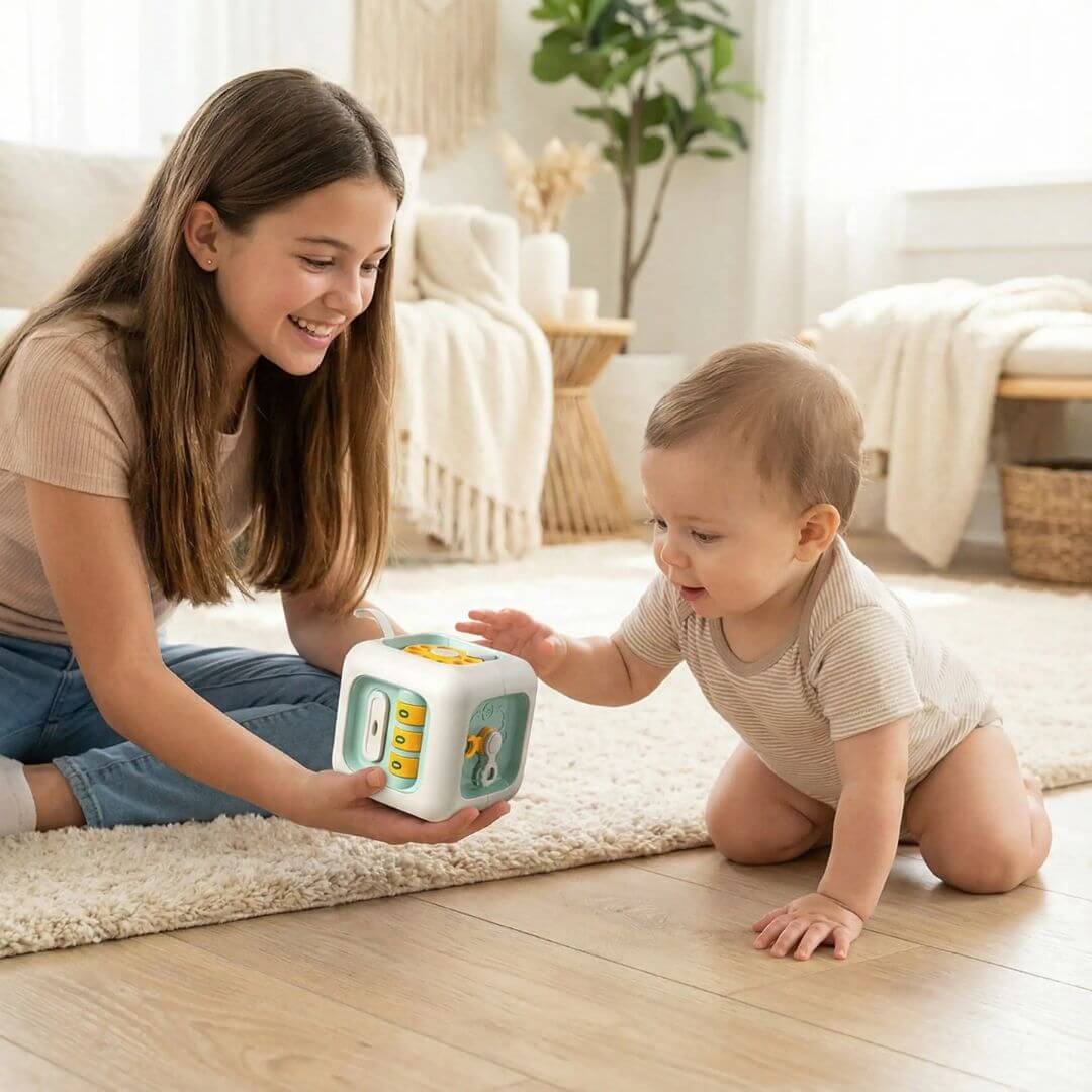 Cube sensoriel Montessori – Jouet éducatif et d’éveil pour bébé - Kidstresor