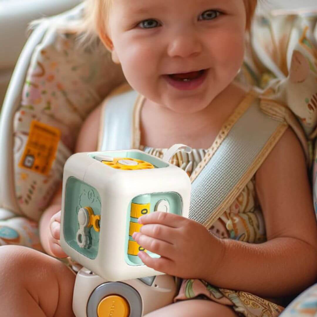 Cube sensoriel Montessori – Jouet éducatif et d’éveil pour bébé - Kidstresor