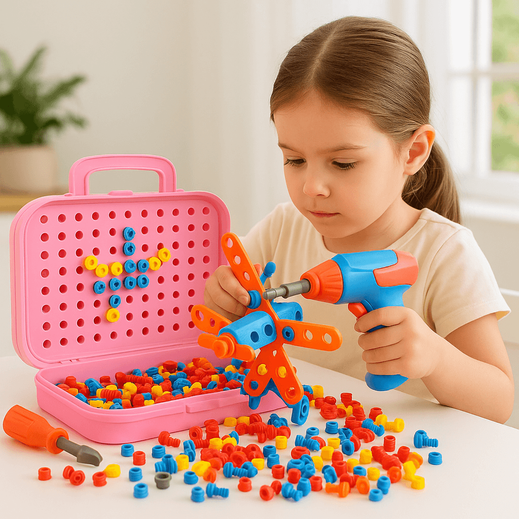 Jeu de Construction 211 Pièces | Créatif Motricité - Kidstresor