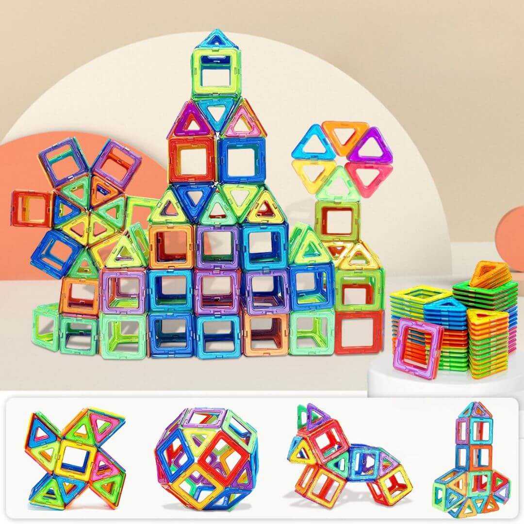 Jeu de construction magnétique - Stimule l’imagination et la logique - Kidstresor