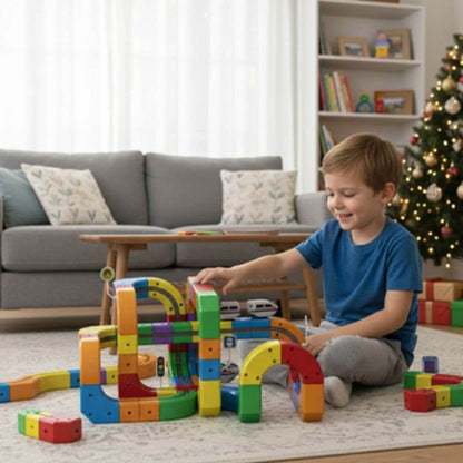 Jeu de construction - Train de piste magique éducatif pour enfant - Kidstresor