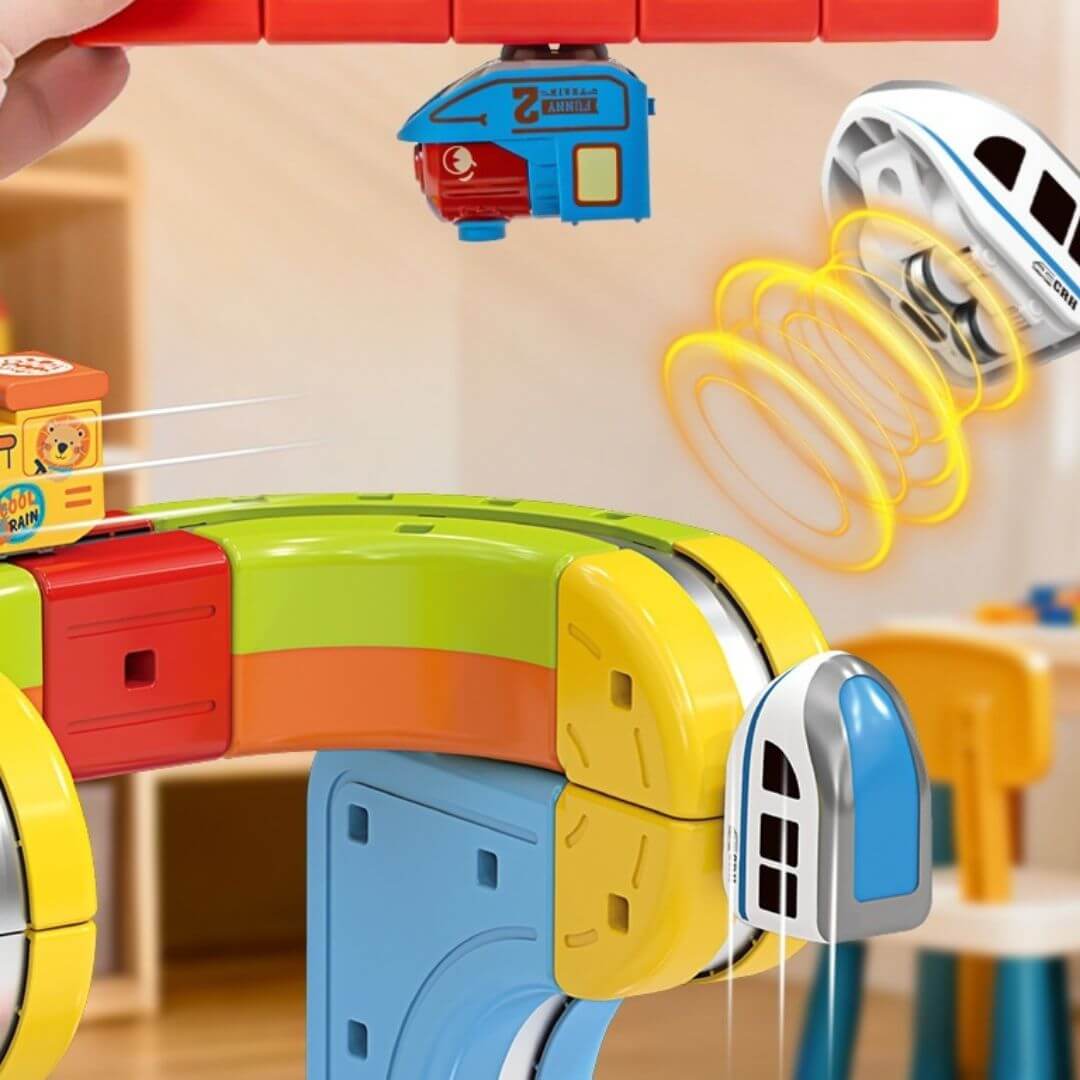 Jeu de construction - Train de piste magique éducatif pour enfant - Kidstresor