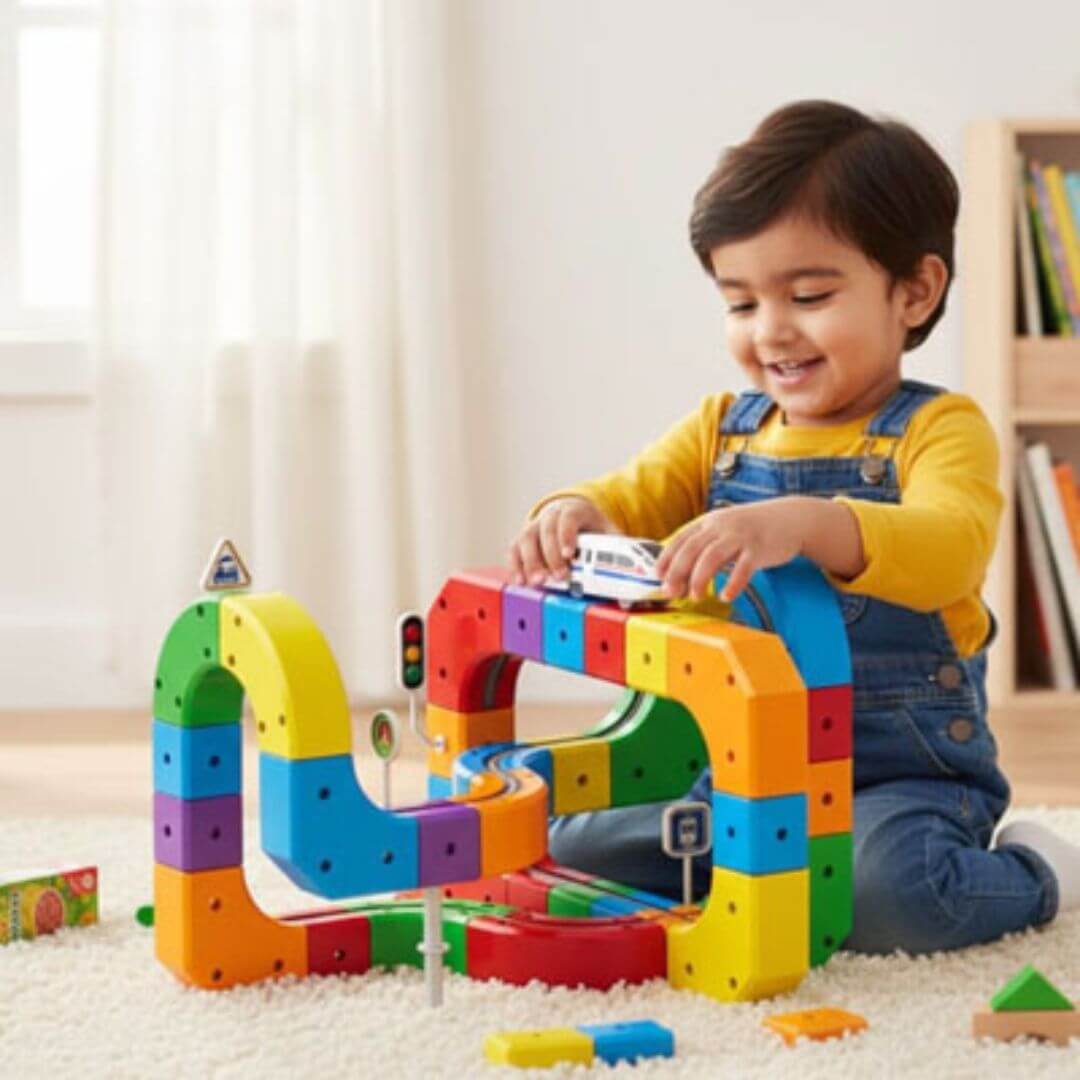 Jeu de construction - Train de piste magique éducatif pour enfant - Kidstresor