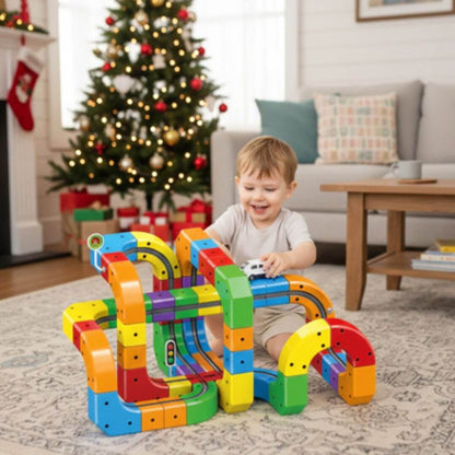 Jeu de construction - Train de piste magique éducatif pour enfant - Kidstresor