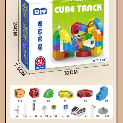 Jeu de construction - Train de piste magique éducatif pour enfant - Kidstresor