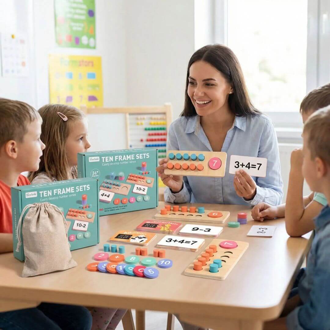 Jeu de maths - Montessori Ten Frame™ - Kidstresor