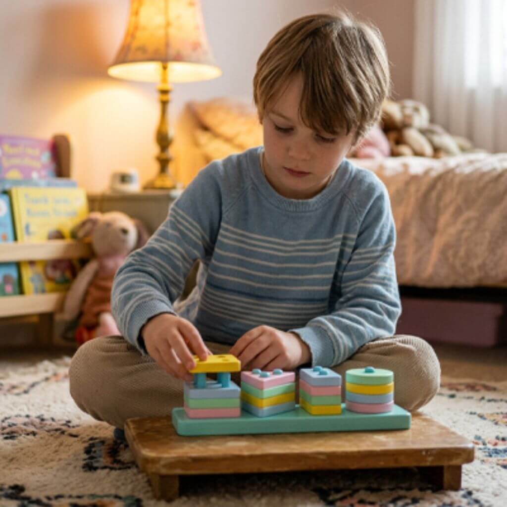 Jeu Montessori en Bois – Apprentissage des Formes et des Couleurs - Kidstresor