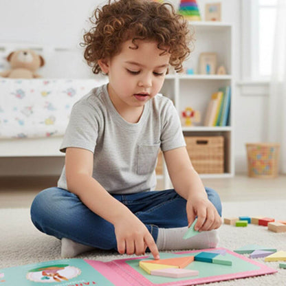Jeu tangram magnétique Montessori – Apprendre les formes et la logique - Kidstresor