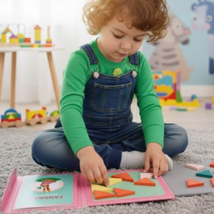 Jeu tangram magnétique Montessori – Apprendre les formes et la logique - Kidstresor