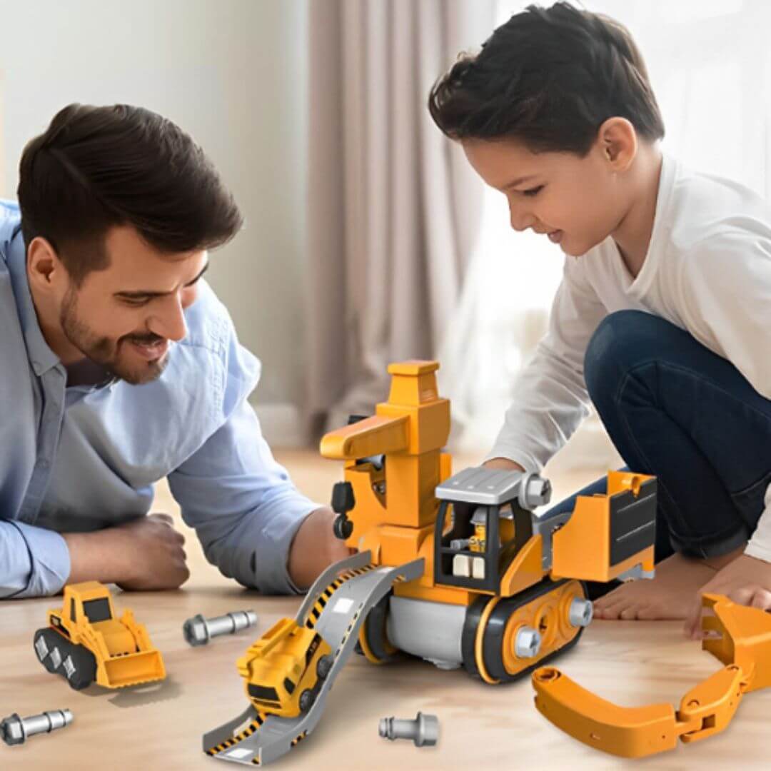 Jeux de construction - Véhicule d'ingénierie et outils éducatifs - Kidstresor