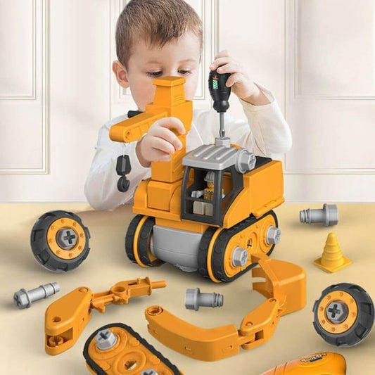 Jeux de construction - Véhicule d'ingénierie et outils éducatifs - Kidstresor