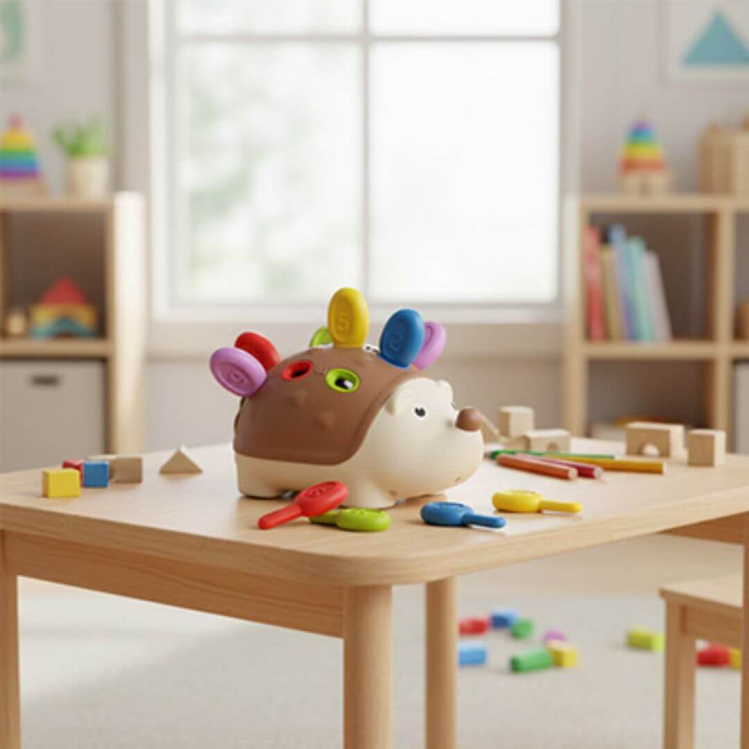 Jouet d’éveil bébé - hérisson multicolore pour développer la motricité - Kidstresor
