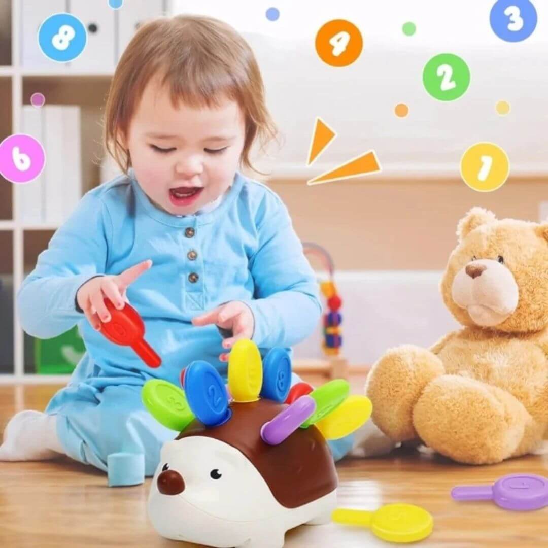 Jouet d’éveil bébé - hérisson multicolore pour développer la motricité - Kidstresor