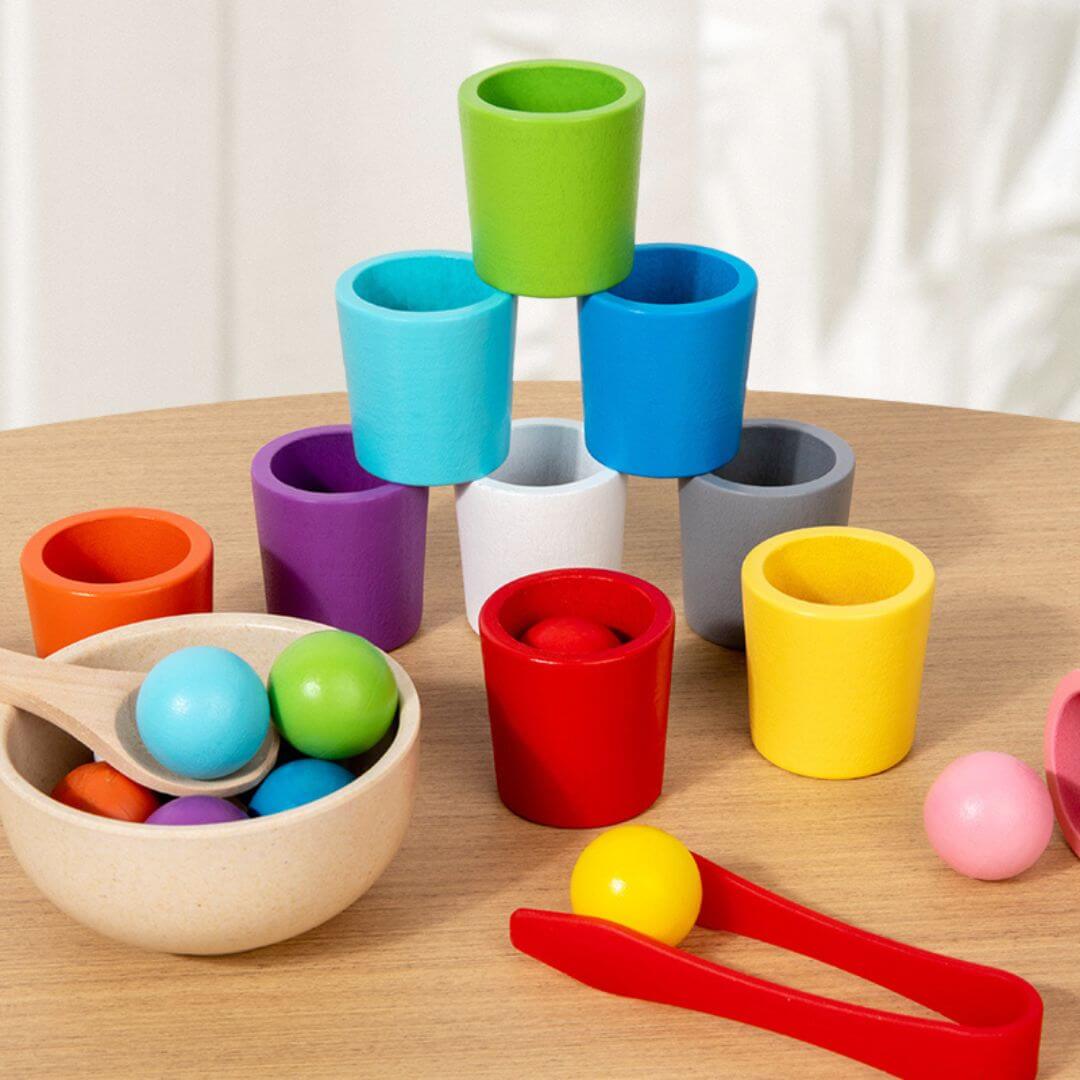 Jouet Montessori en bois naturel – Jeu éducatif calcul 1‑5 ans - Kidstresor