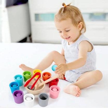 Jouet Montessori en bois naturel – Jeu éducatif calcul 1‑5 ans - Kidstresor