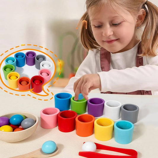 Jouet Montessori en bois naturel – Jeu éducatif calcul 1‑5 ans - Kidstresor