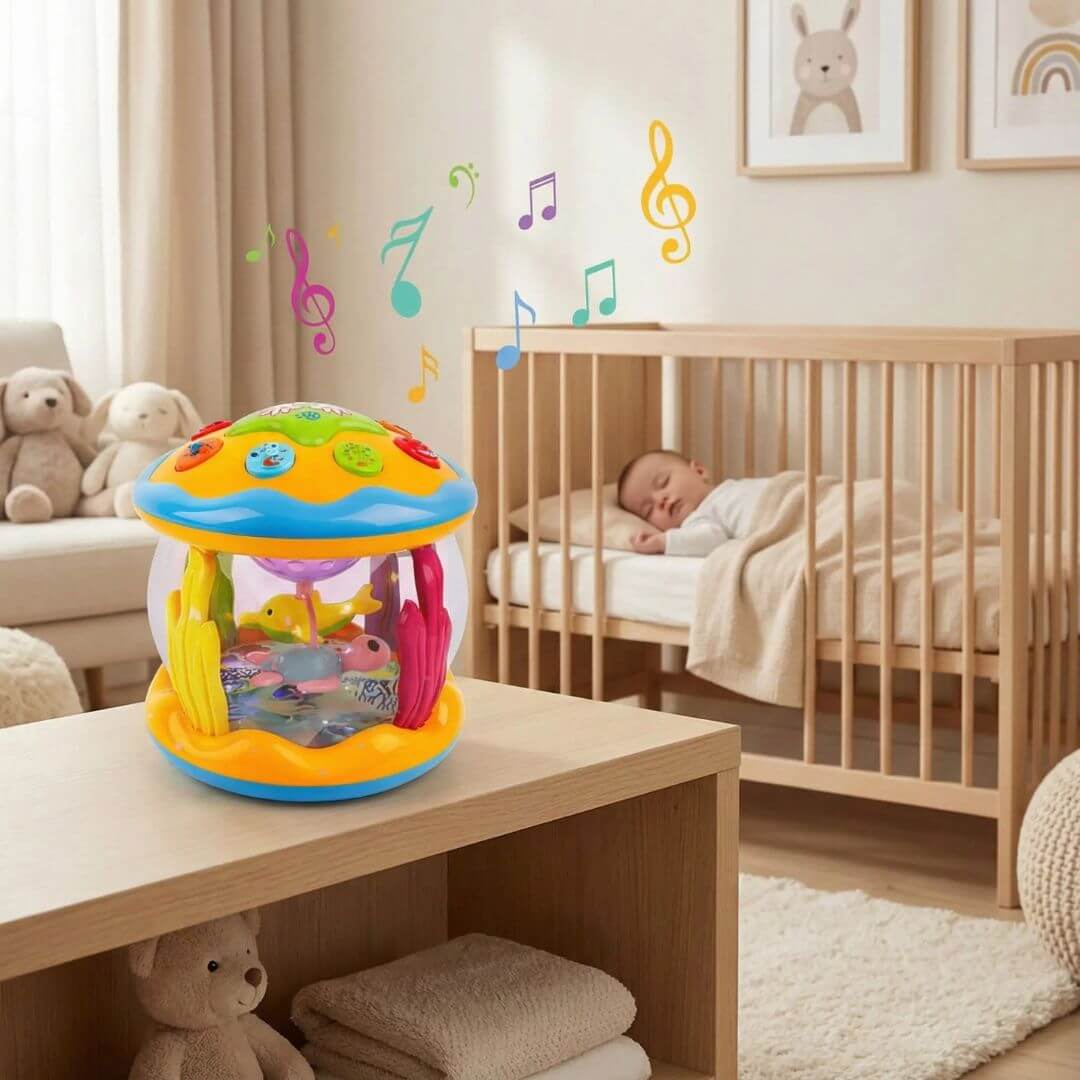 Jouet musical bébé - Projection lumineuse aquarium - Kidstresor
