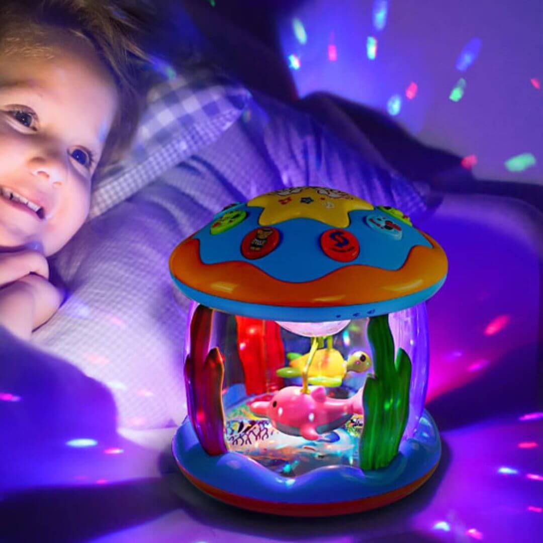 Jouet musical bébé - Projection lumineuse aquarium - Kidstresor