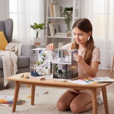 Maison poupée | Éducative en bois - Kidstresor