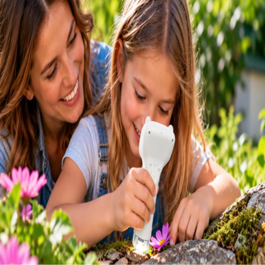 Microscope de poche enfant – Écran numérique et poignée - Kidstresor