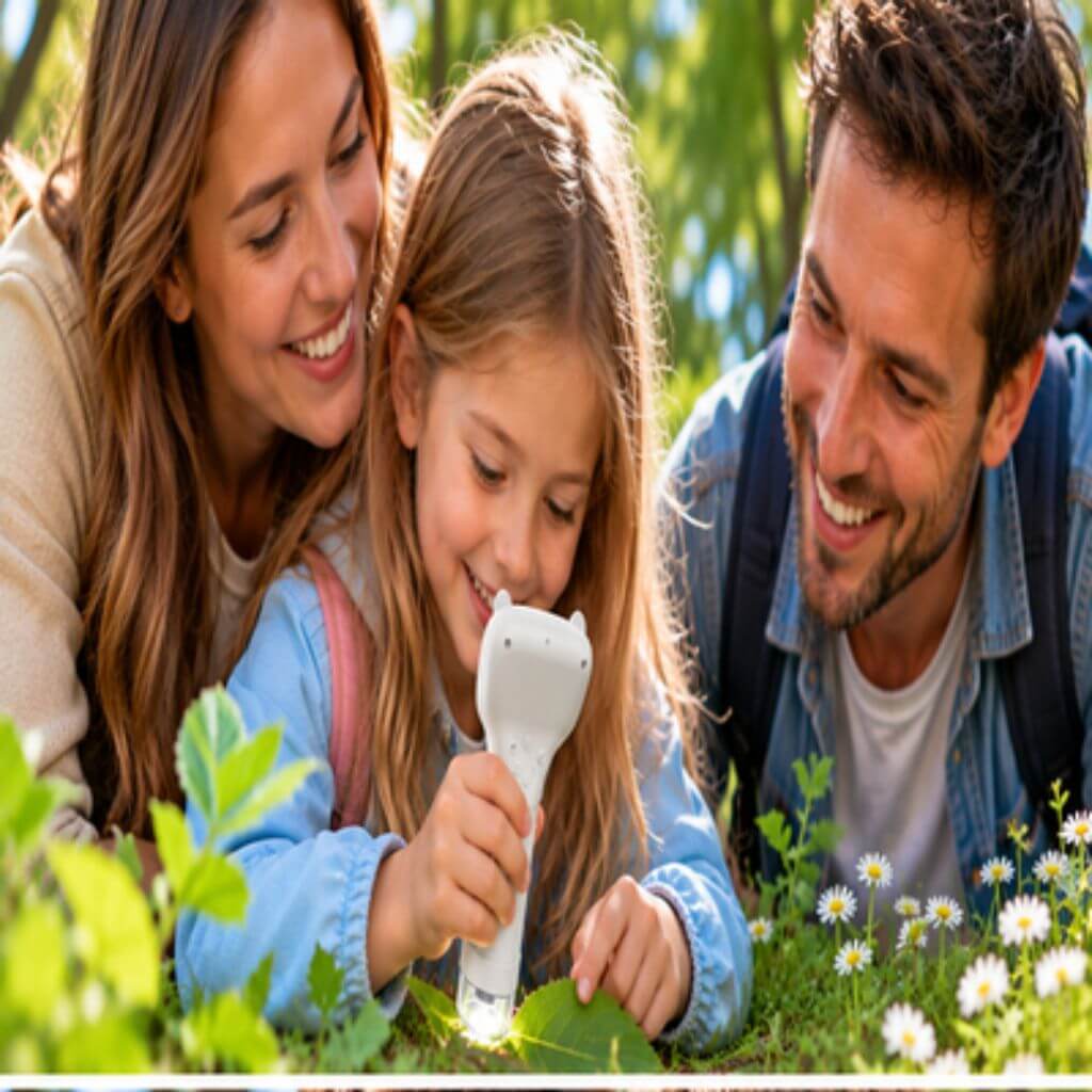 Microscope de poche enfant – Écran numérique et poignée - Kidstresor