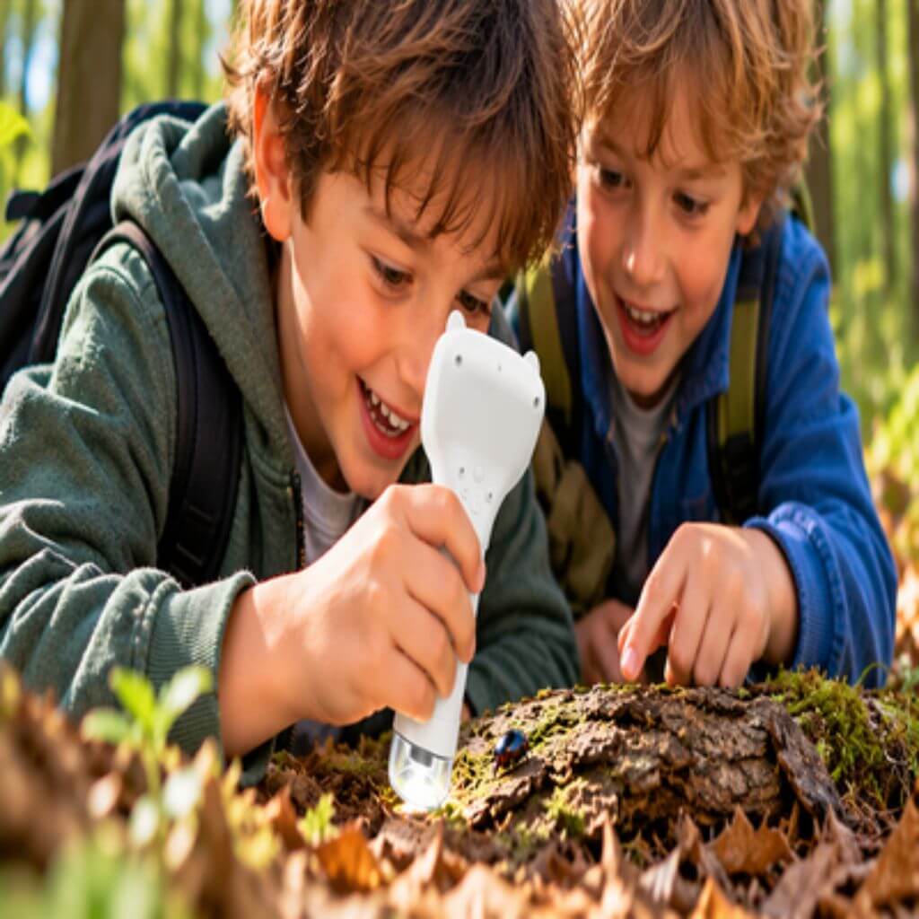 Microscope de poche enfant – Écran numérique et poignée - Kidstresor