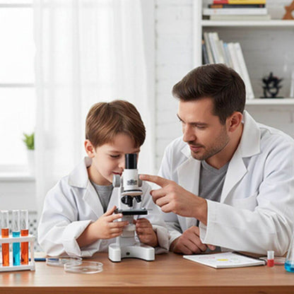 Microscope enfant – Double éclairage LED et angle réglable - Kidstresor