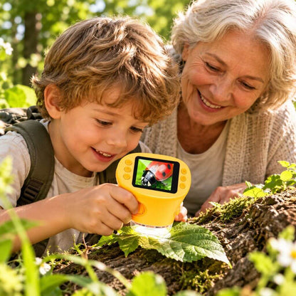 Microscope enfant – Format poche et écran numérique 2 pouces - Kidstresor