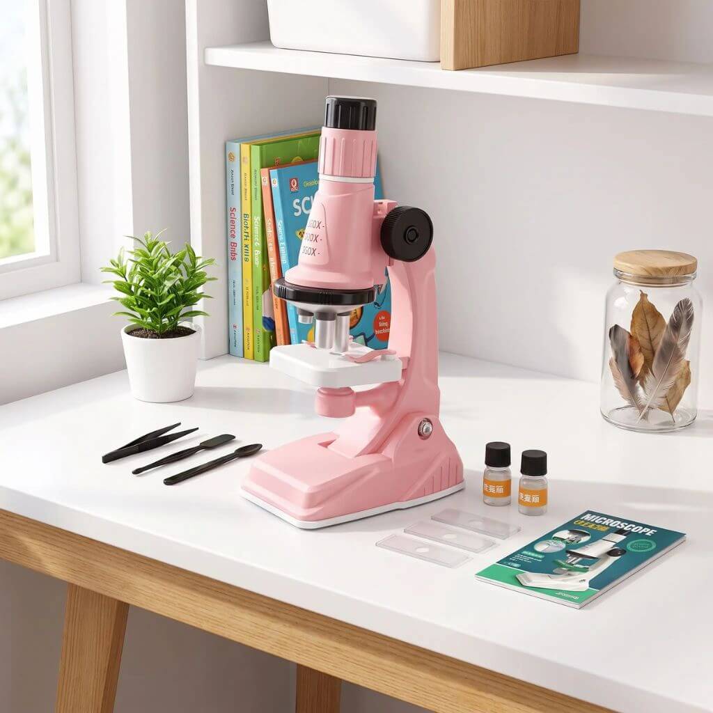 Microscope enfant – Kit d’observation avec éclairage LED - Kidstresor