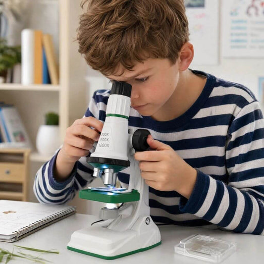 Microscope enfant – Kit d’observation avec éclairage LED - Kidstresor