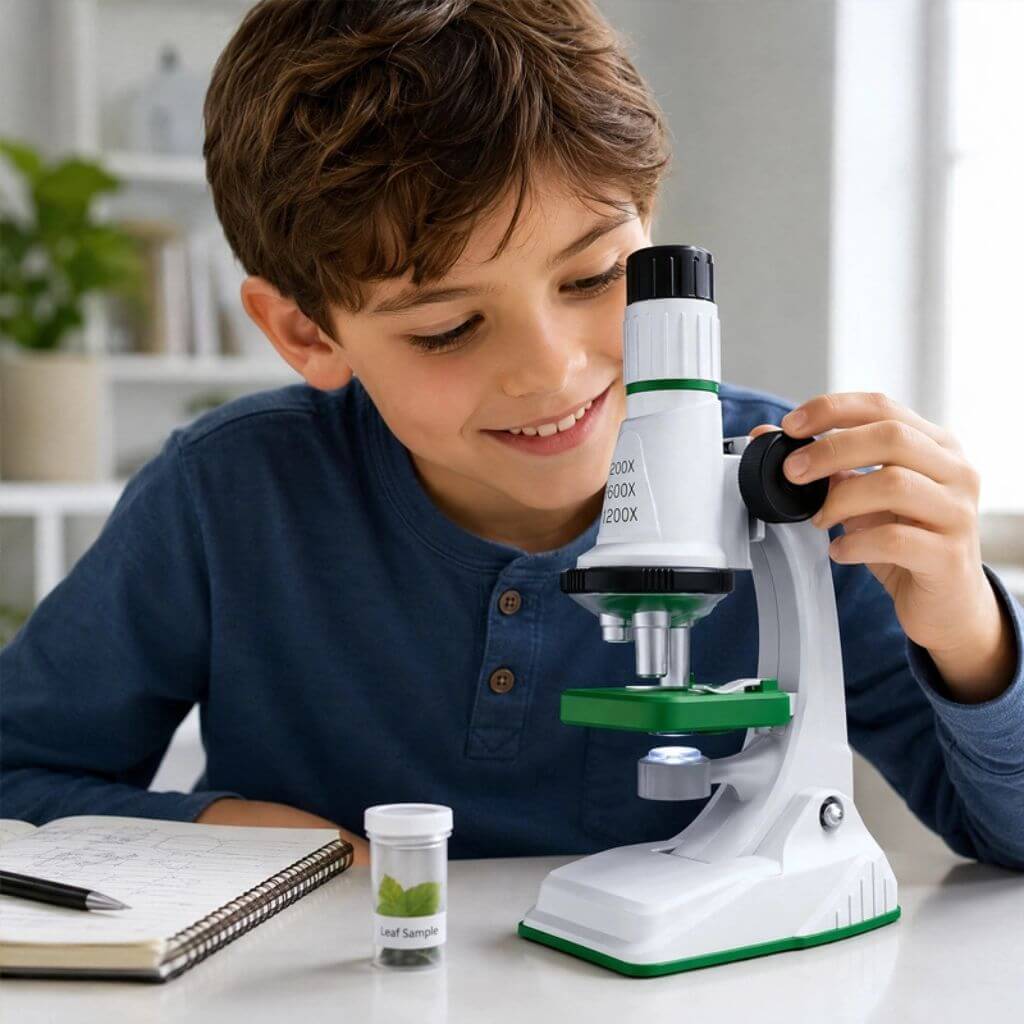 Microscope enfant – Kit d’observation avec éclairage LED - Kidstresor