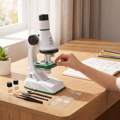Microscope enfant – Kit d’observation avec éclairage LED - Kidstresor