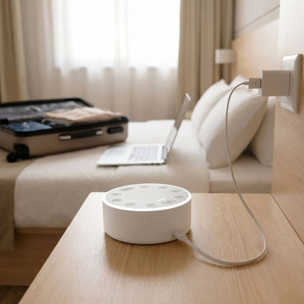 Mobile Bébé LED Rechargeable avec Bruits Blancs – Serenity™ - Kidstresor