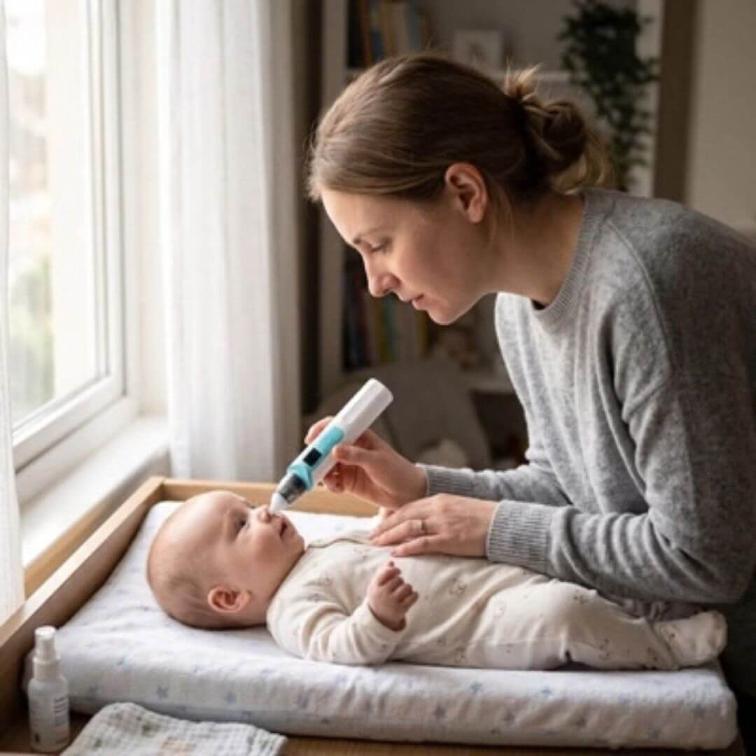 Mouche-Bébé Électrique Rechargeable – Aspirateur Nasal Doux pour Nourrisson - Kidstresor