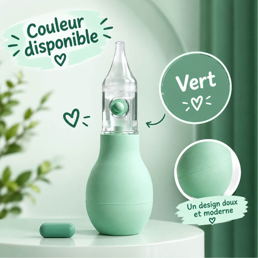 Mouche-Bébé Manuel en Silicone – Poire Nasale Douce Anti-Reflux pour Nourrisson - Kidstresor
