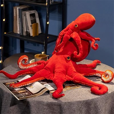 Peluche pieuvre | Réversible Émotions - Kidstresor