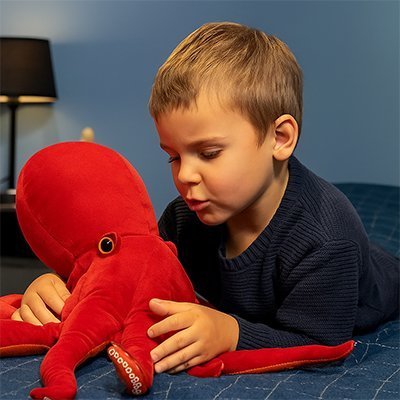 Peluche pieuvre | Réversible Émotions - Kidstresor