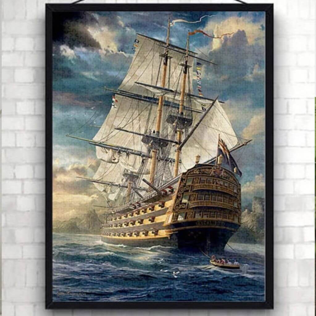 Puzzle 1000 pièces voilier historique - Kidstresor
