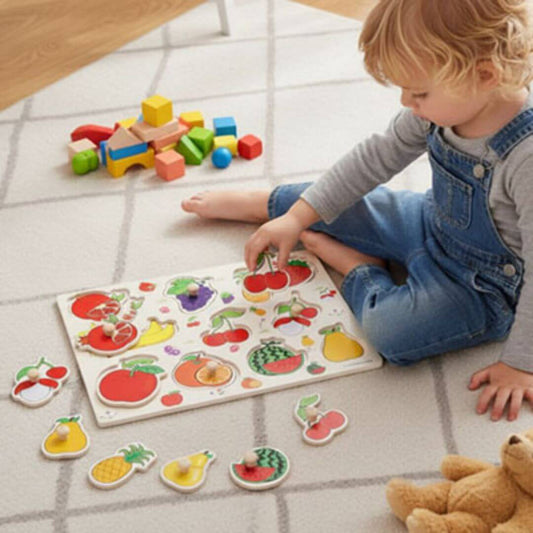 Puzzle en bois – Apprentissage ludique des formes et couleurs - Kidstresor