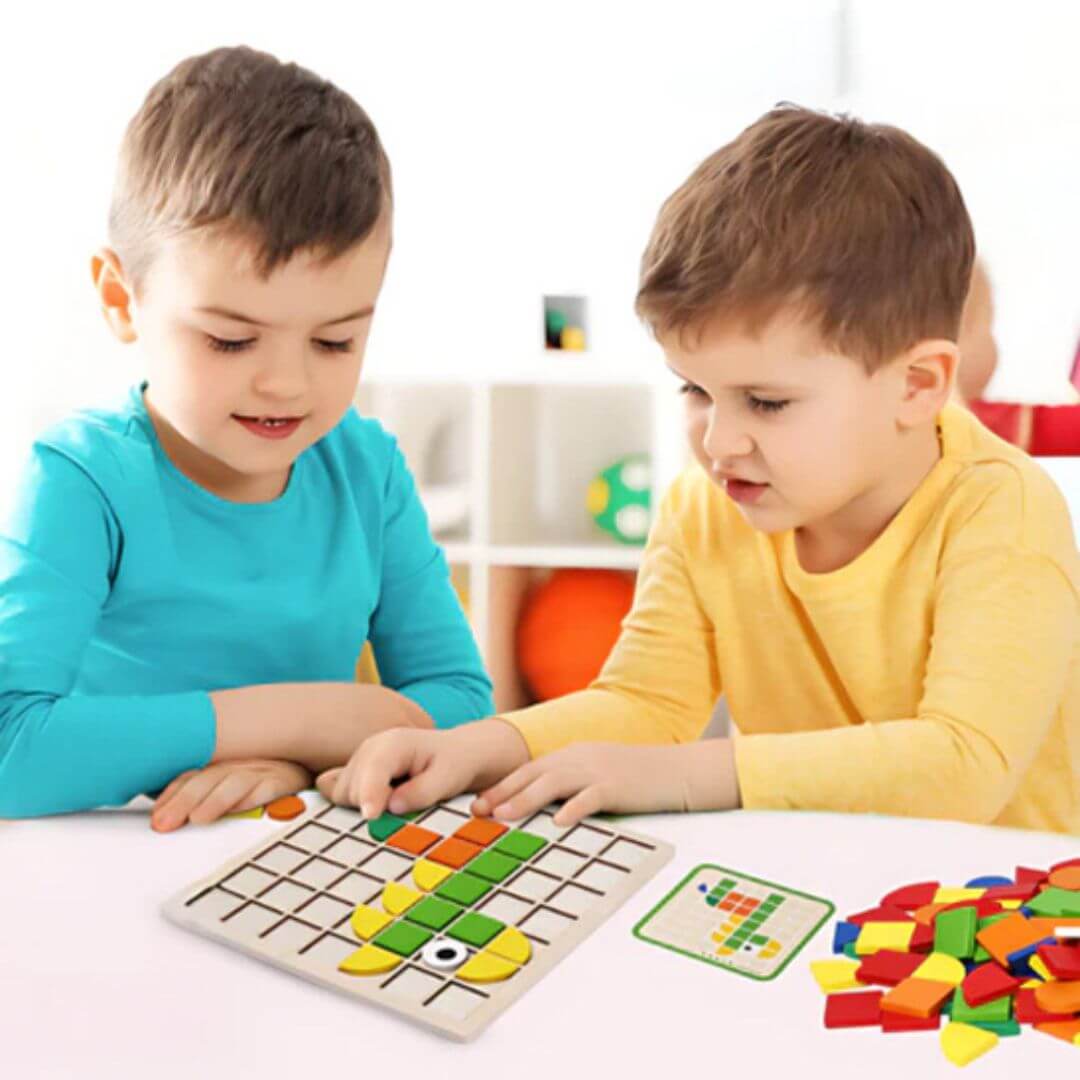 Puzzle en bois | Approche Montessori pour favoriser l'autonomie - Kidstresor