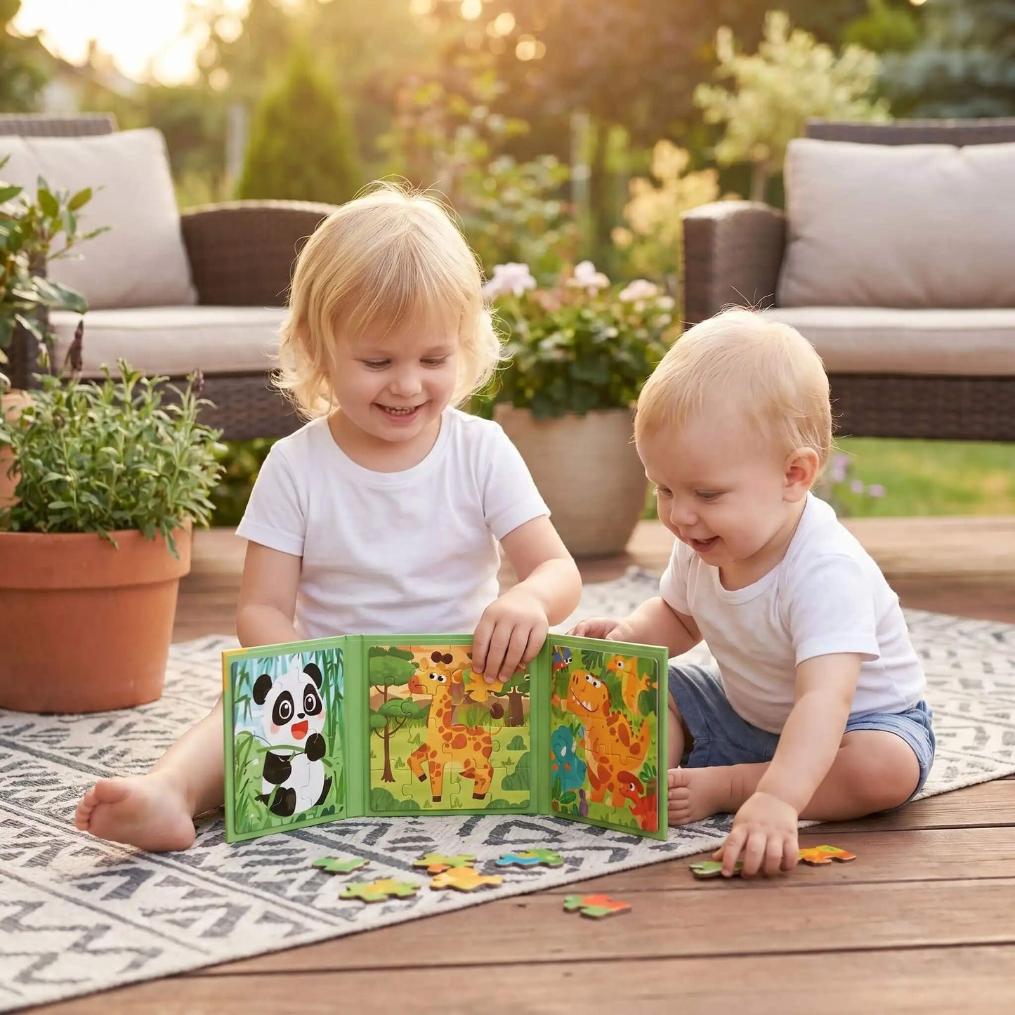 Puzzle magnétique Montessori évolutif pour enfants – Apprentissage logique et motricité - Kidstresor